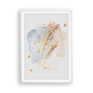 Poster în ramă albă - Suflul de aur - 70x100 cm