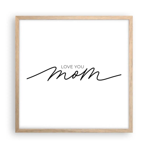 Poster în ramă de stejar deschis - Mare emoție - 50x50 cm