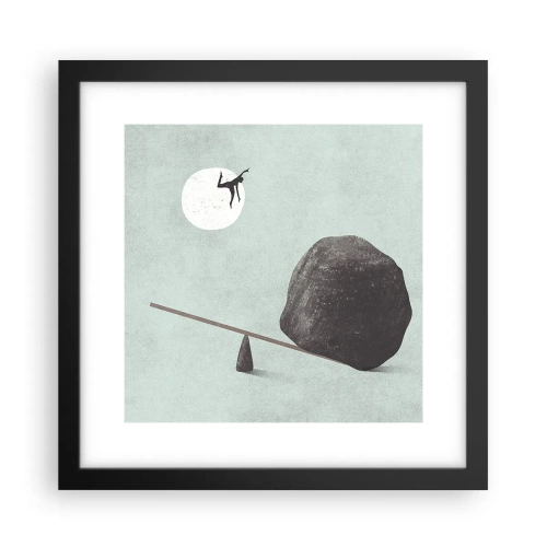 Poster în ramă neagră - Visul îndeplinit - 30x30 cm