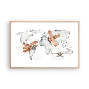 Poster în ramă de stejar deschis - În spirit de pionierat - 91x61 cm