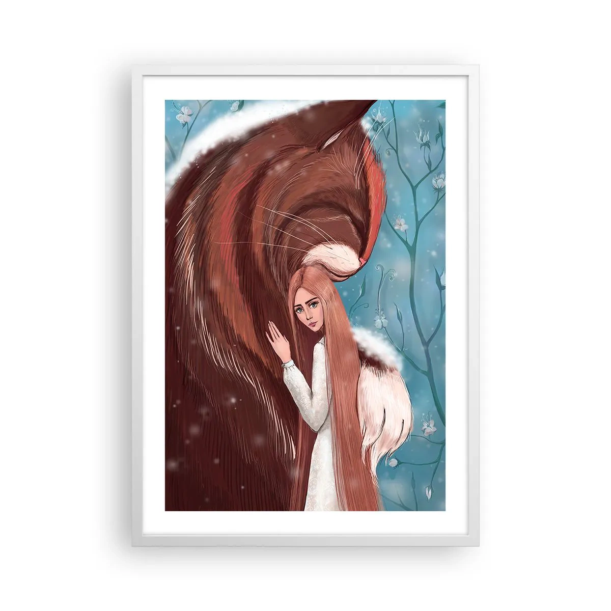 Poster în ramă albă - Bun venit în basm - 50x70 cm