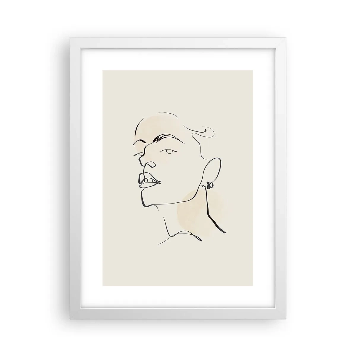 Poster în ramă albă - O privire mândră - 30x40 cm