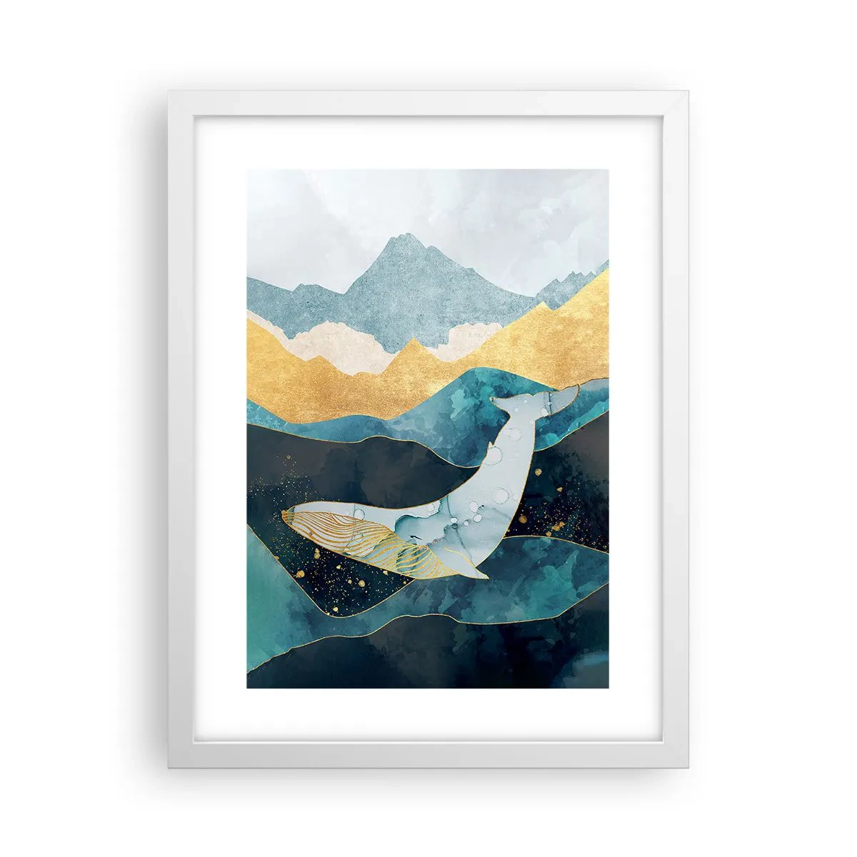 Poster în ramă albă - Frumusețea rece a nordului - 30x40 cm