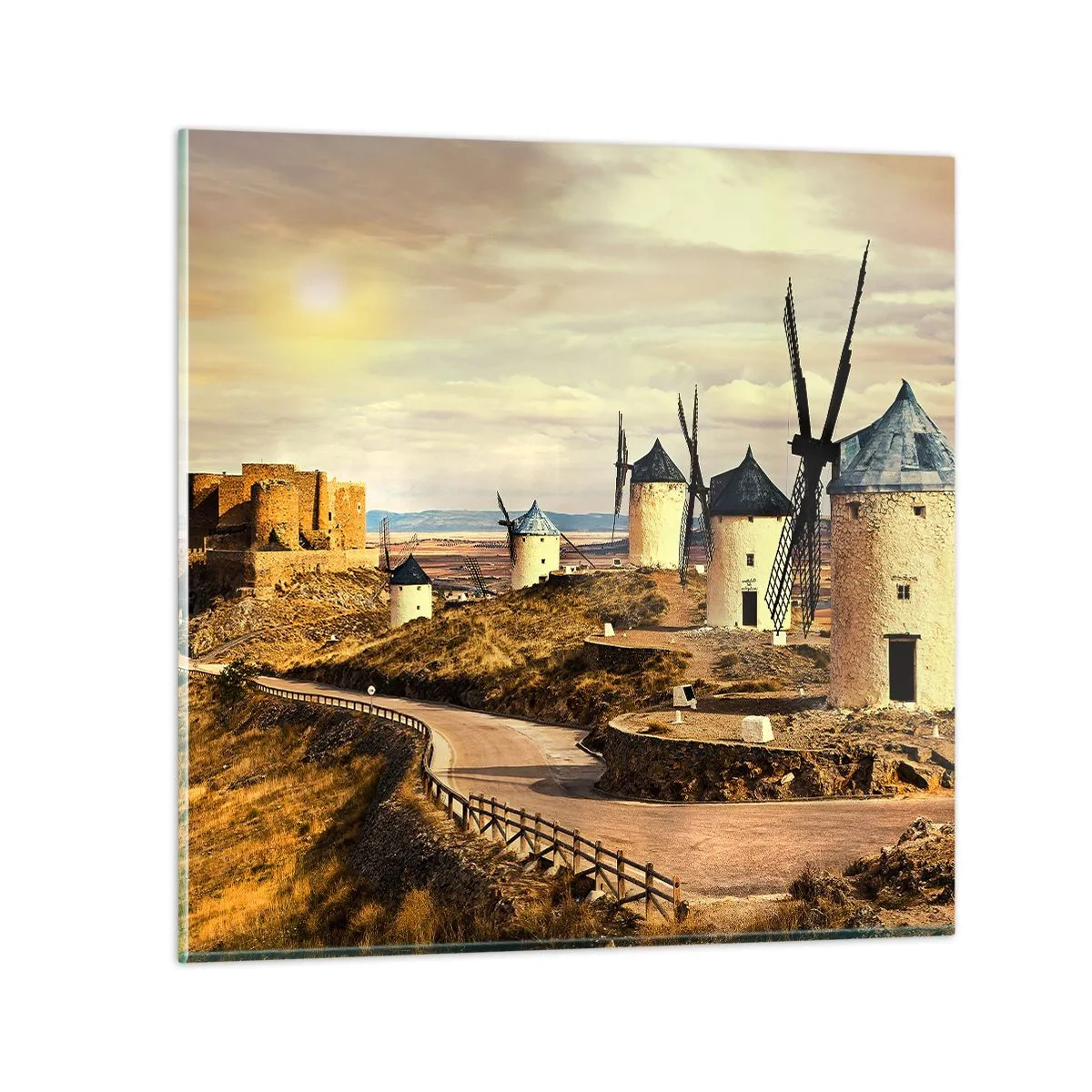 Tablou pe sticlă - Don Quijote apare imediat - 50x50 cm