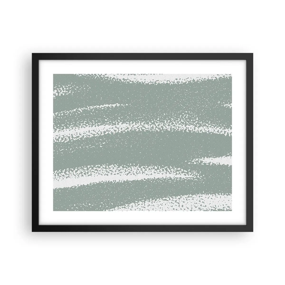 Poster în ramă neagră - Abstracție în stil de iarnă - 50x40 cm