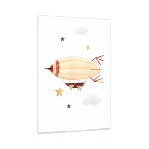 Tablou pe sticlă - Aeronava - 80x120 cm