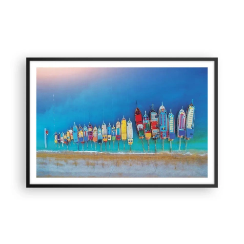 Poster în ramă neagră - Din perspectiva unei păsări - 91x61 cm