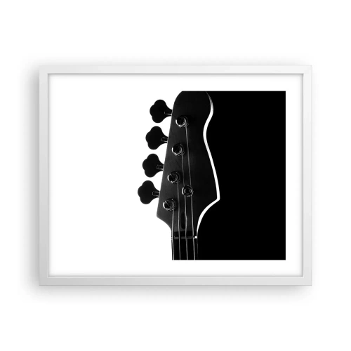 Poster în ramă albă - Tăcere de rock  - 50x40 cm