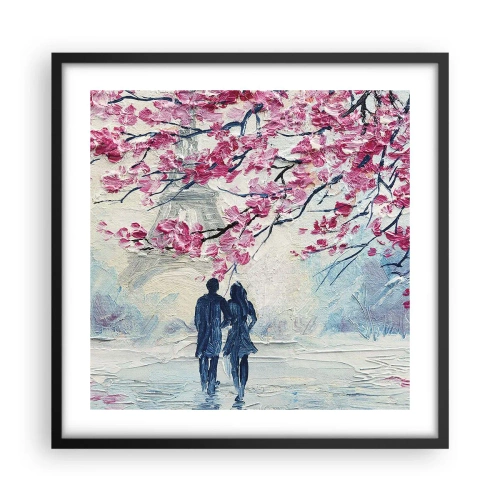 Poster în ramă neagră - Plimbare romantică - 50x50 cm
