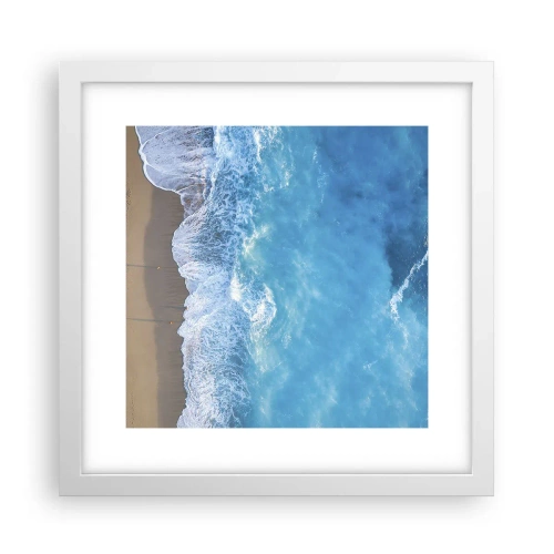 Poster în ramă albă - Puterea albastrului - 30x30 cm