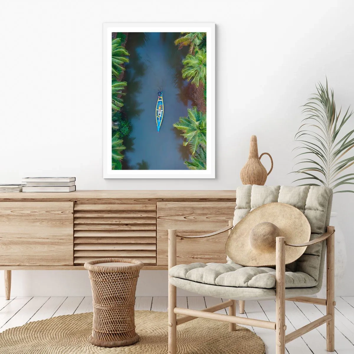 Poster în ramă albă - Pe traseul tropical - 70x100 cm