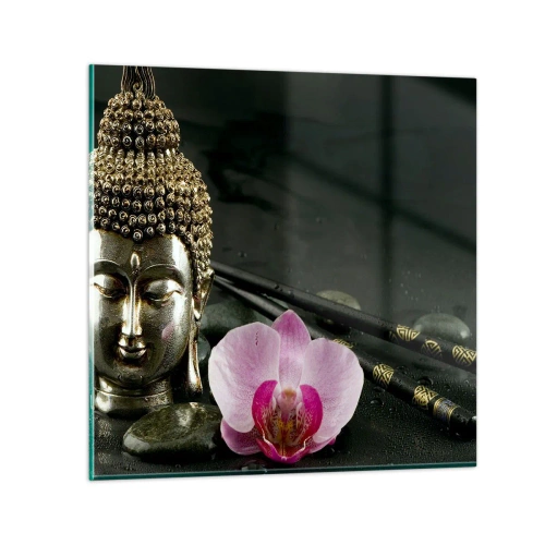 Tablou pe sticlă - Armonie între înțelepciune și frumusețe - 50x50 cm