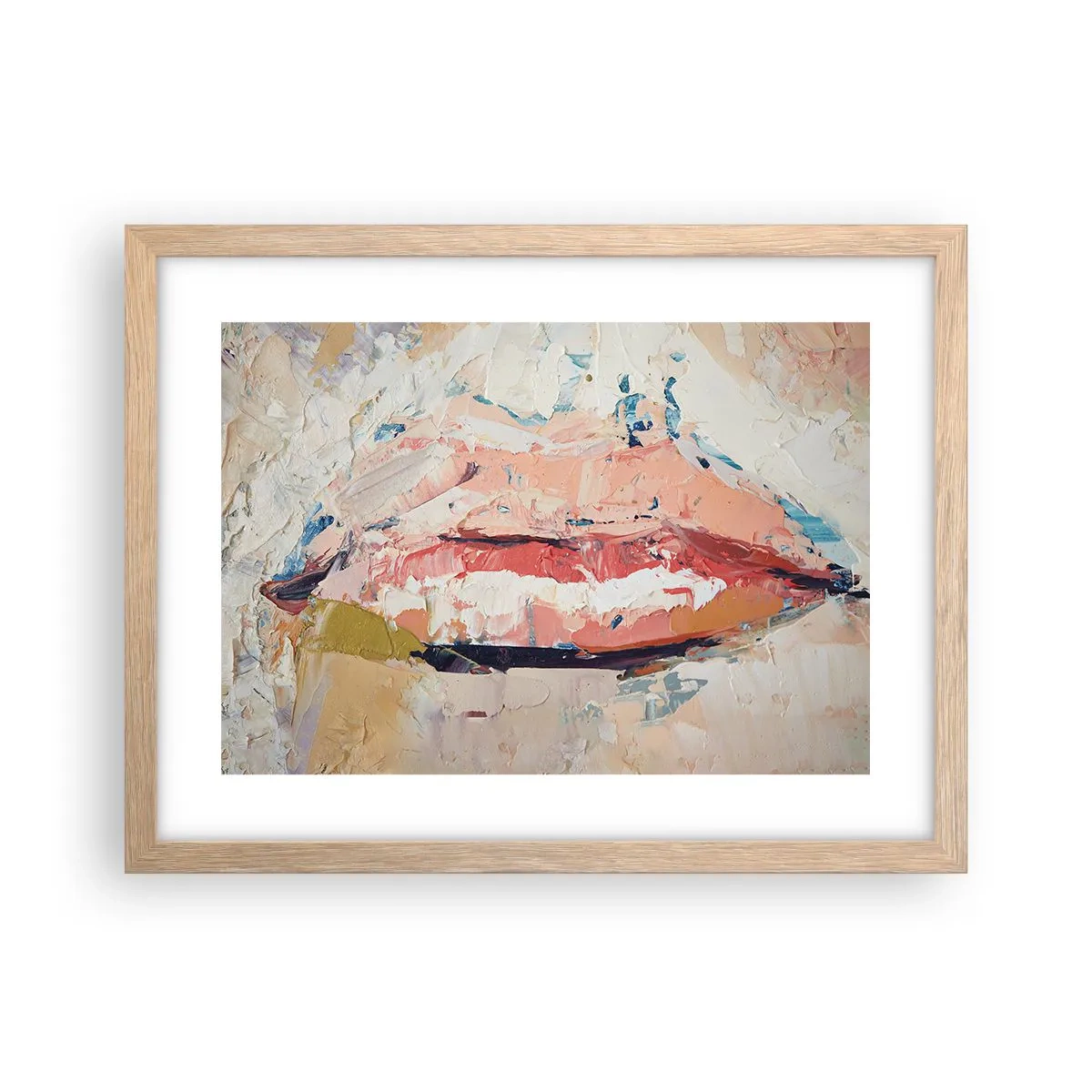 Poster în ramă de stejar deschis - Trezește simțurile - 40x30 cm