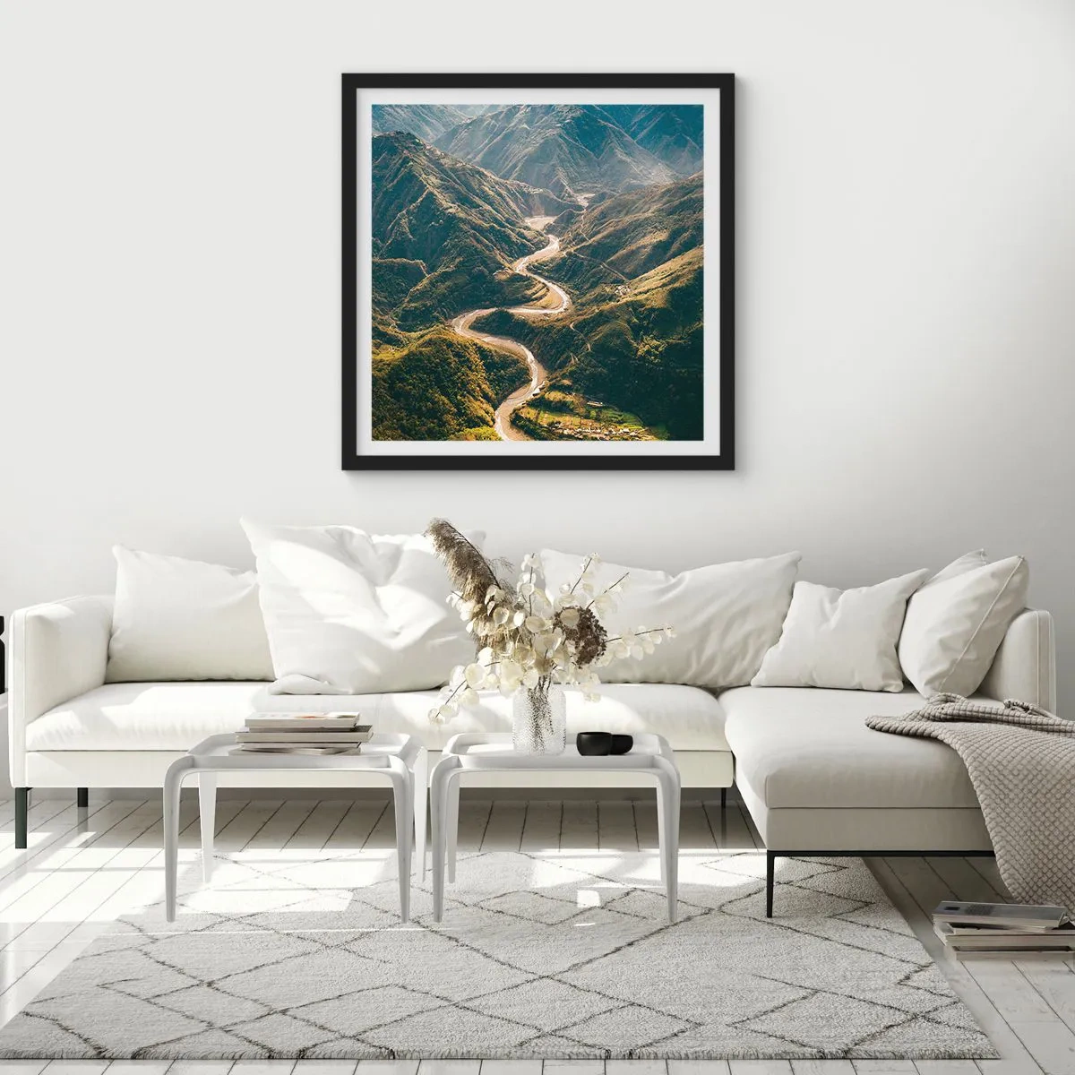 Poster în ramă neagră - Direct din inima munților - 30x30 cm