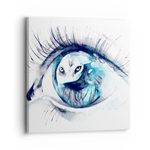 Tablou pe pânză - Ochi în ochi cu sălbăticia - 30x30 cm