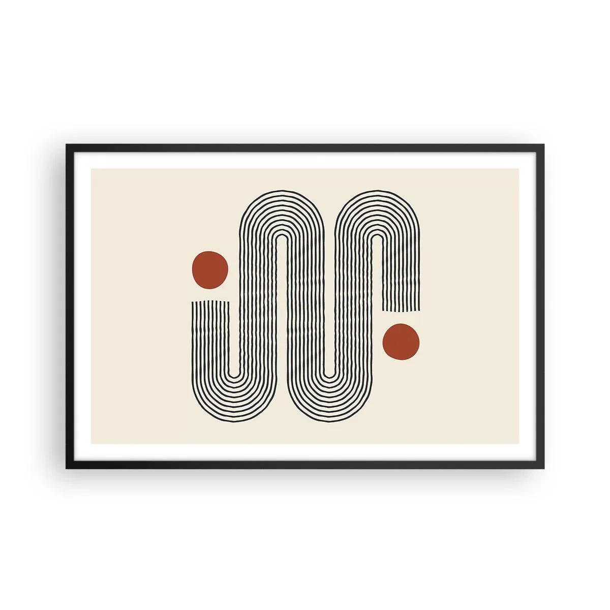 Poster în ramă neagră - De la început până la sfârșit - 91x61 cm