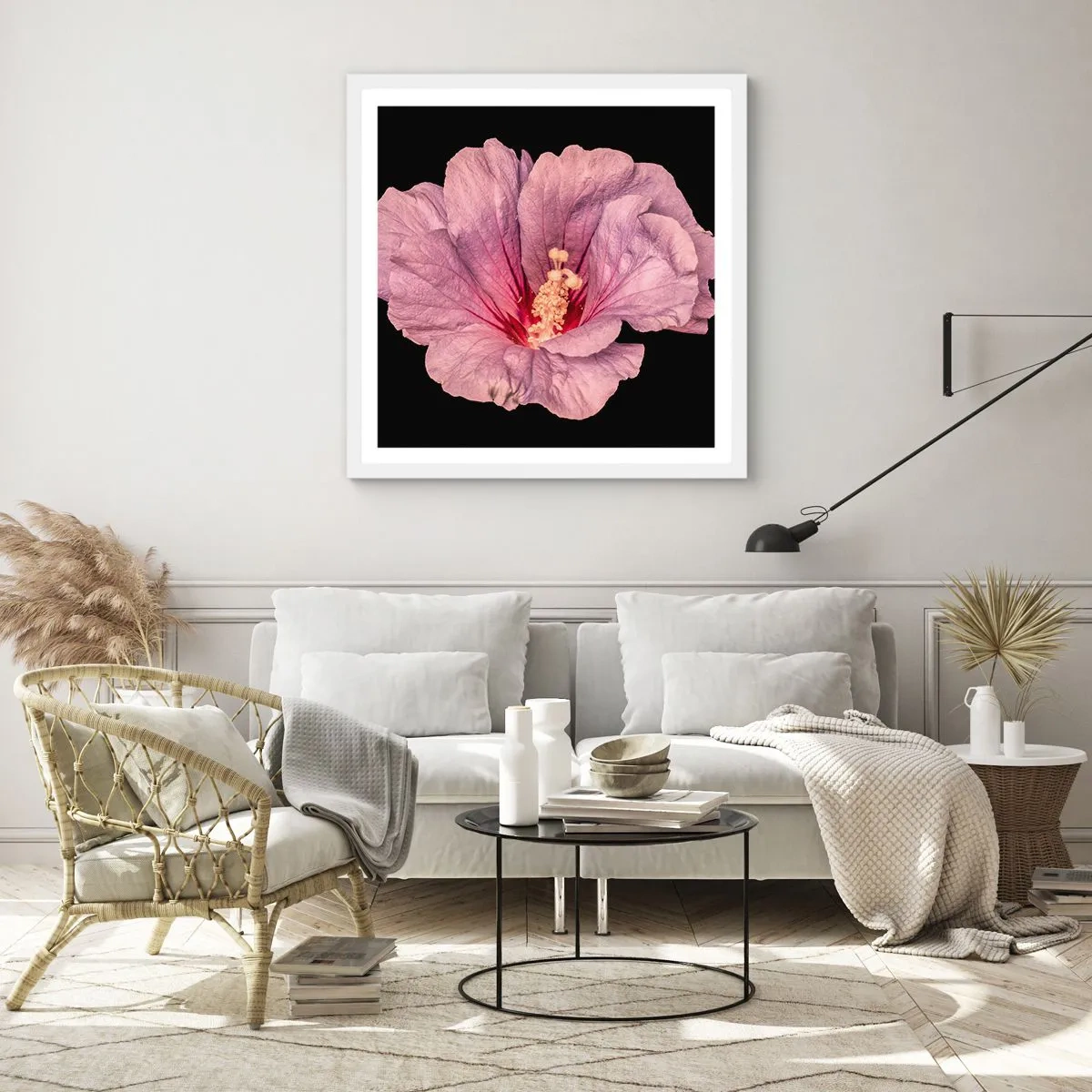 Poster în ramă albă - Direct la inimă - 30x30 cm