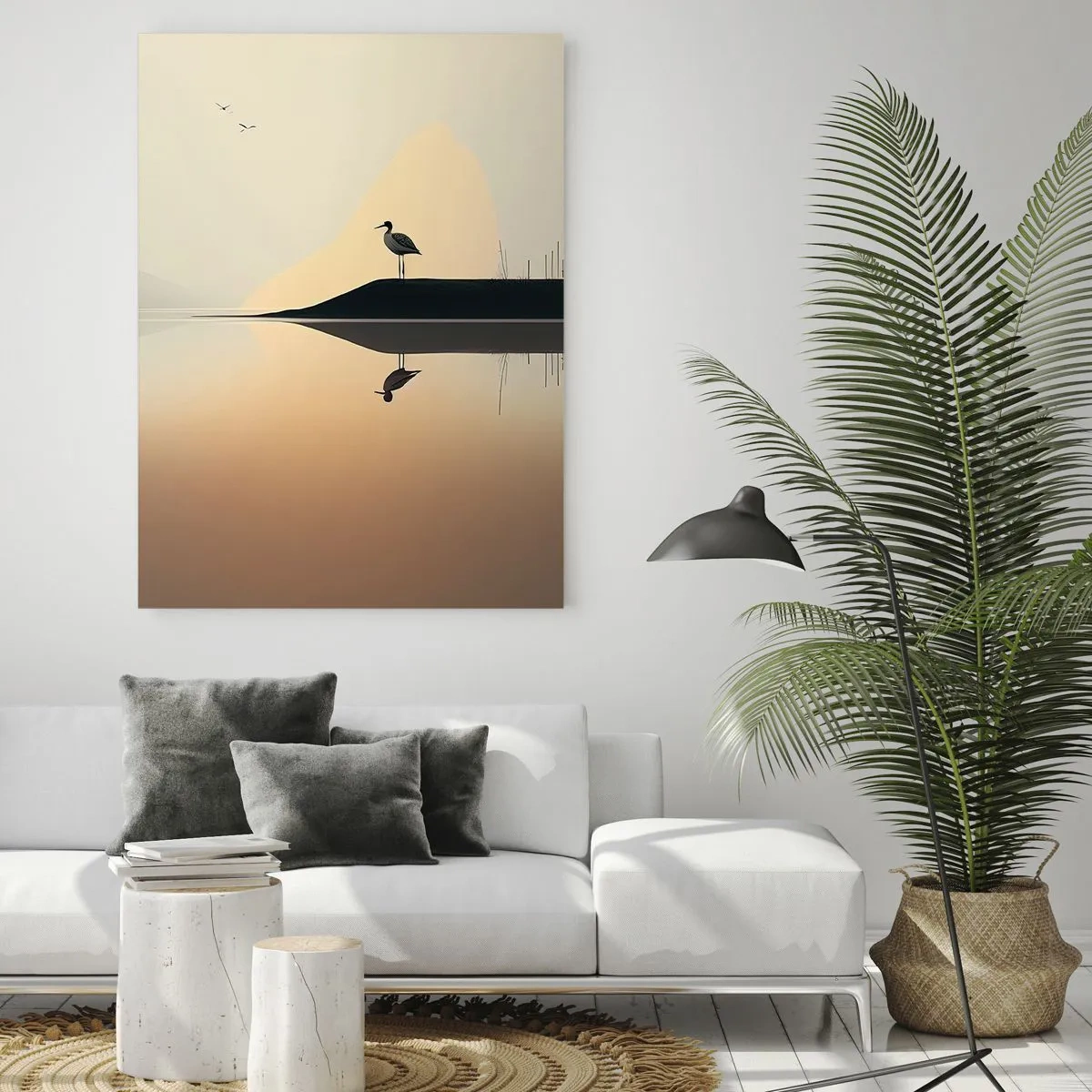 Tablou pe sticlă - Domn pe lac - 50x70 cm
