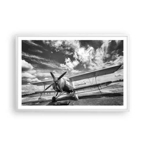 Poster în ramă albă - Abia aștept! - 91x61 cm