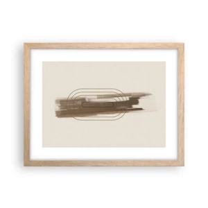 Poster în ramă de stejar deschis - O adiere de gri - 40x30 cm