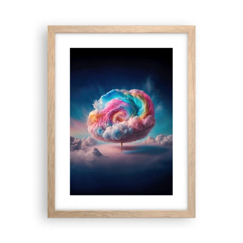 Poster în ramă de stejar deschis - Visul unui parc de distracții - 30x40 cm