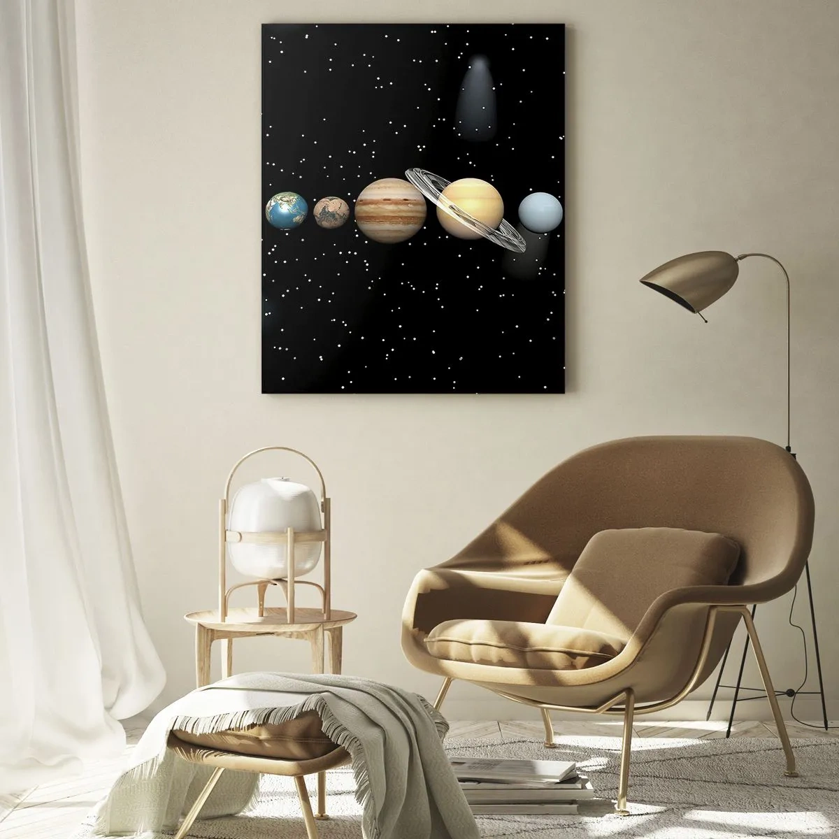 Tablou pe sticlă - Și planetele o iau razna, o iau razna... - 50x70 cm
