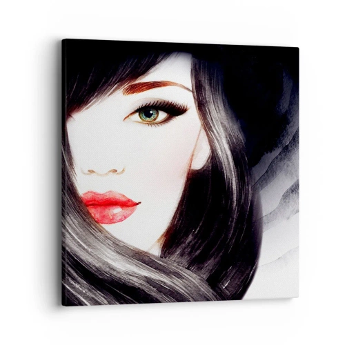 Tablou pe pânză - Privirea de safir - 40x40 cm