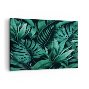 Tablou pe pânză - Profunzimea verdelui tropical - 100x70 cm