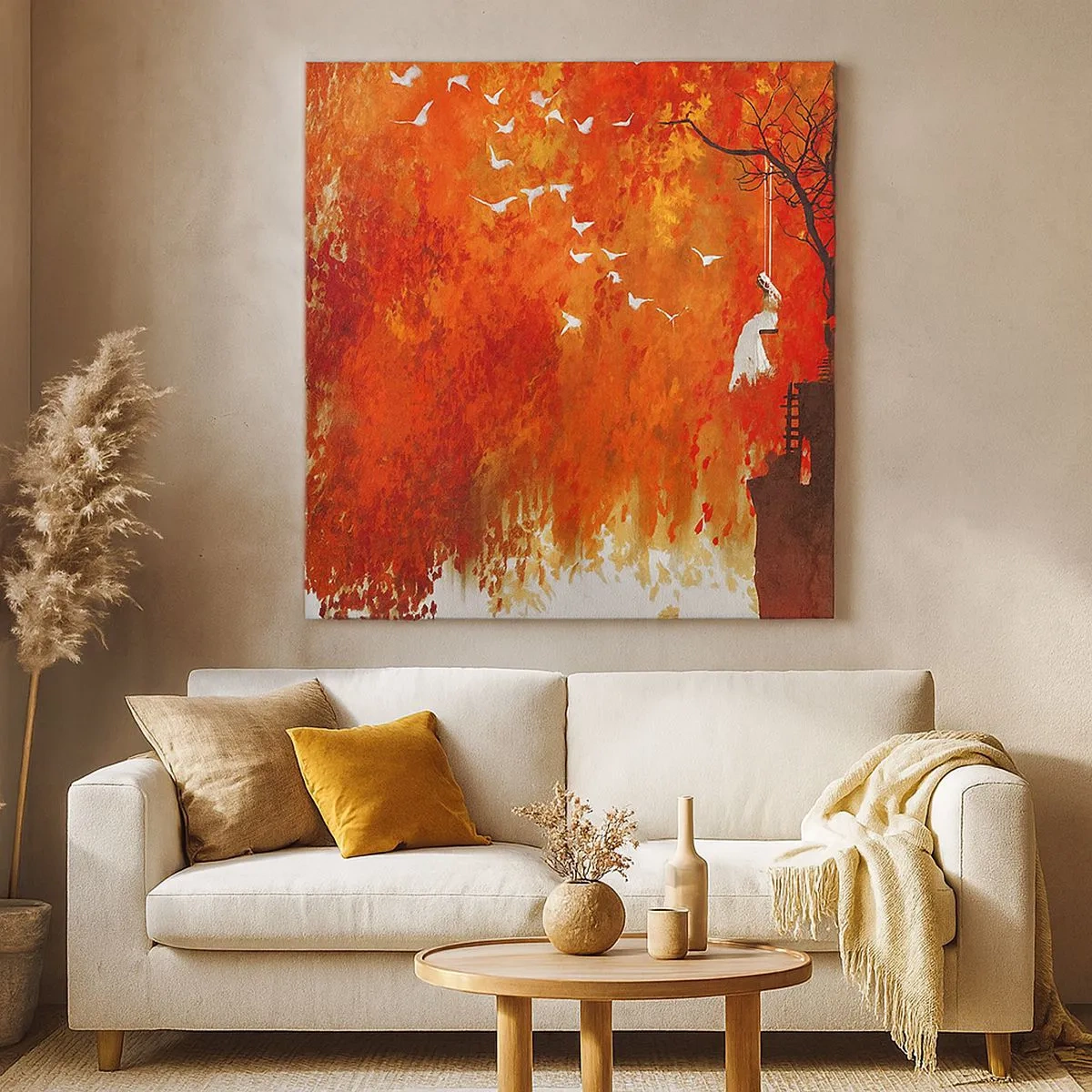 Tablou pe pânză - Va zbura cu ei? - 30x30 cm