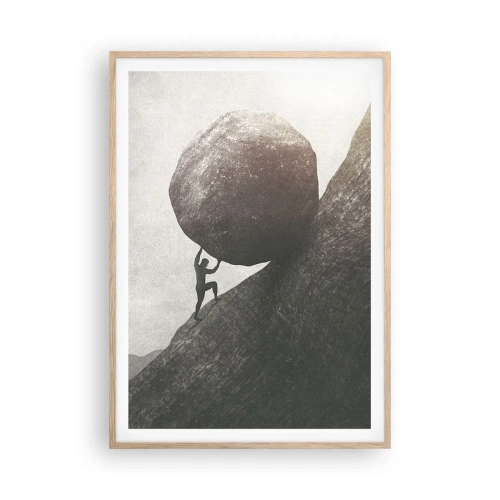 Poster în ramă de stejar deschis - Cred, în ciuda așteptărilor - 70x100 cm