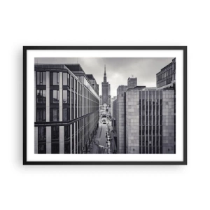Poster în ramă neagră - Vale citadină din Varșovia - 70x50 cm