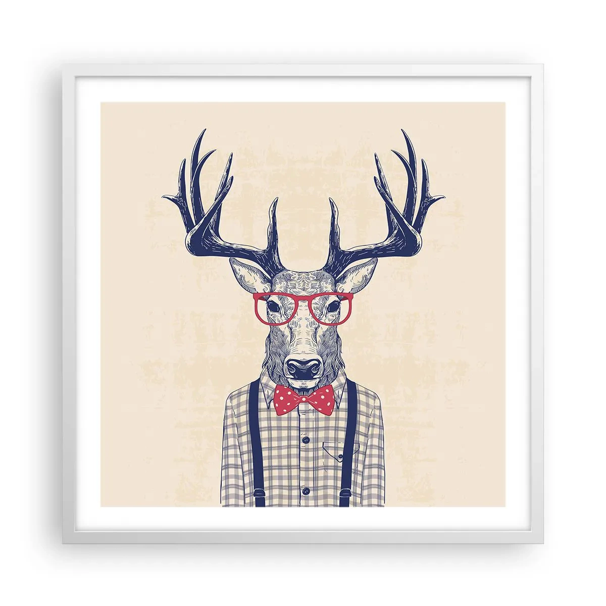 Poster în ramă albă - O extravaganță jucăușă - 60x60 cm