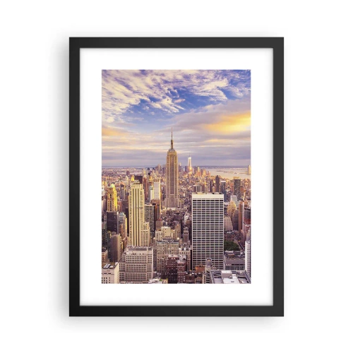Poster în ramă neagră - Ajungeți la nori înșiși - 30x40 cm