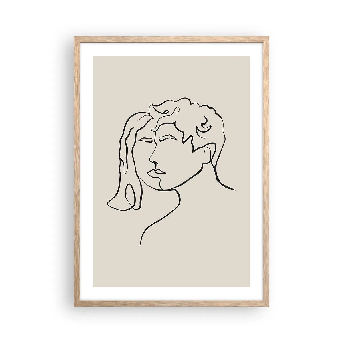 Poster în ramă de stejar deschis - Și unitatea s-a făcut - 50x70 cm