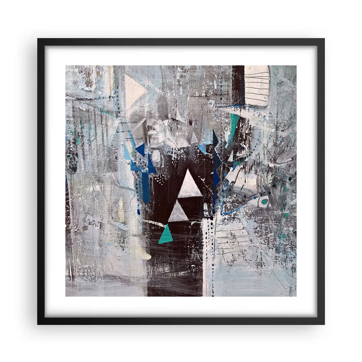 Poster în ramă neagră - Ordinea superioară a triunghiurilor - 50x50 cm