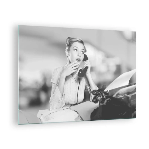 Tablou pe sticlă - Salut, sunt anii '50 aici. - 70x50cm - Bună ziua, suntem în anii '50. - Decorațiune modernă pentru perete pentru living și dormitor ARTTOR