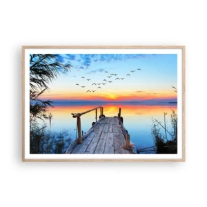 Poster în ramă de stejar deschis - E timpul să ne întoarcem... - 100x70 cm