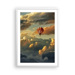 Poster în ramă albă - Zbor pentru că vreau - 50x70 cm