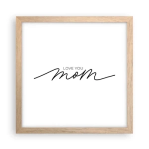 Poster în ramă de stejar deschis - Mare emoție - 30x30 cm