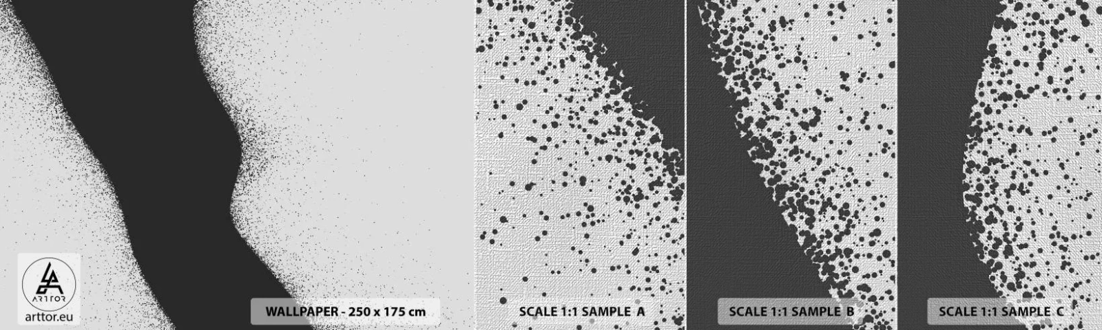 Mostră tapet Premium Canvas - Echilibru lichid - Abstracția, Bucată, Minimalism - 100x30 cm