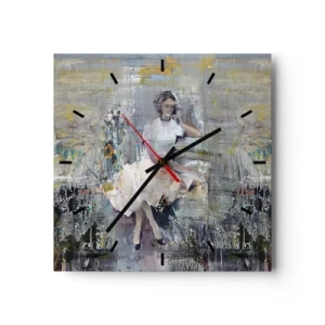 Ceas de perete - Ceas pe sticlă - Clasică și modernă - 30x30 cm