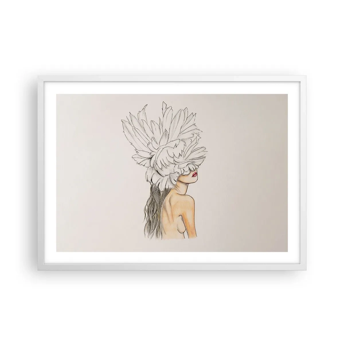 Poster în ramă albă - Frumusețe încoronată - 70x50 cm