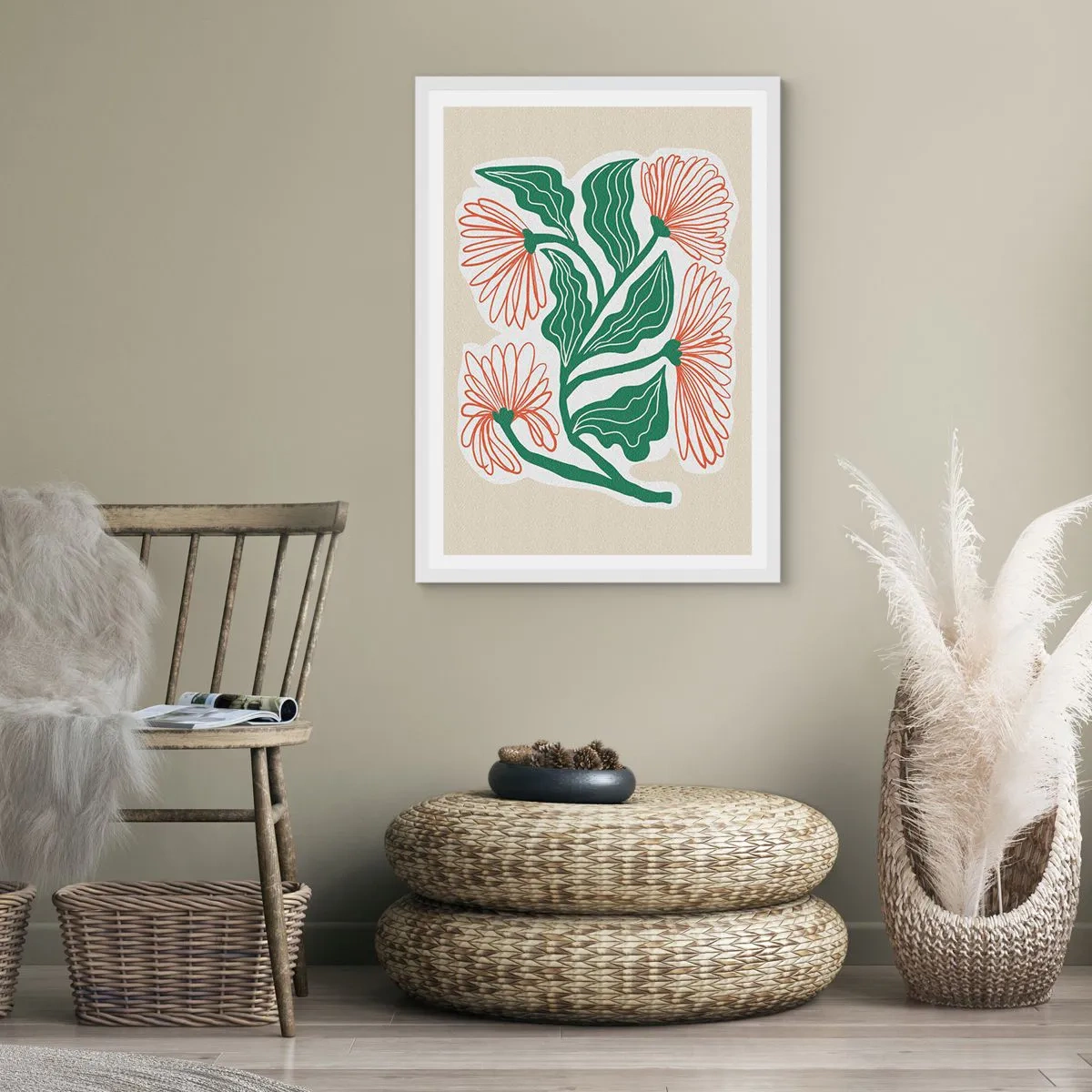 Poster în ramă albă - Folclor modern - 30x40 cm