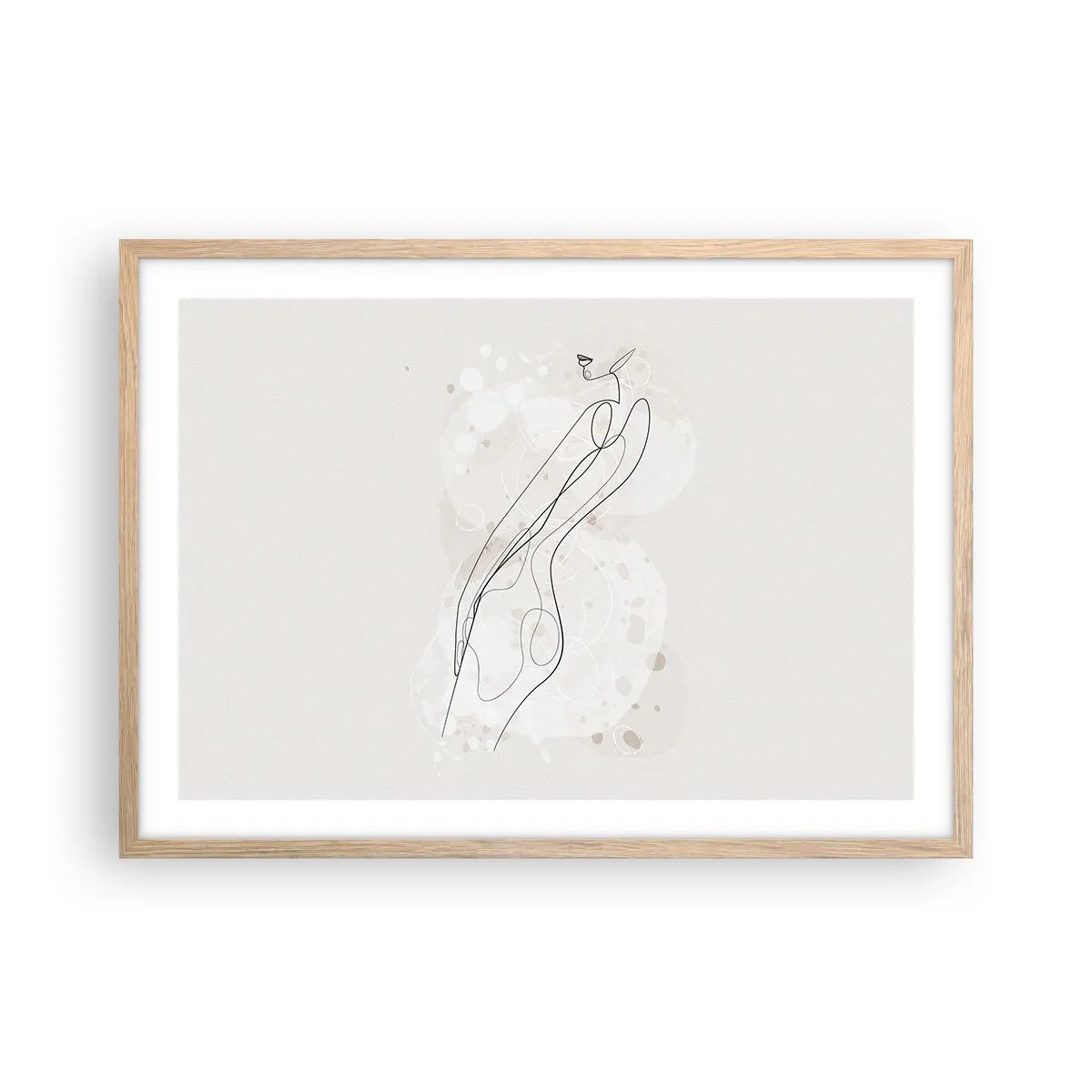 Poster în ramă de stejar deschis - Să rătăcești cu privirea - 70x50 cm