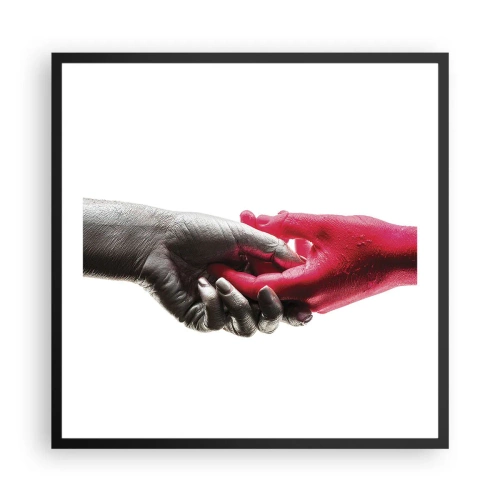 Poster în ramă neagră - Împreună, deși diferiți - 60x60 cm