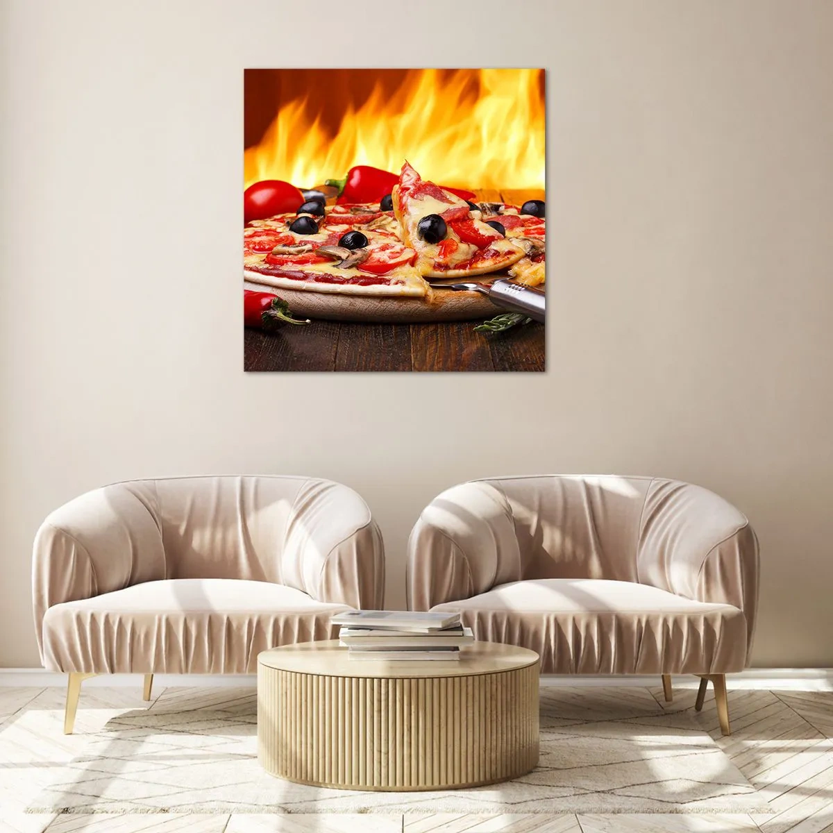 Tablou pe sticlă - From Italy with love - 30x30 cm