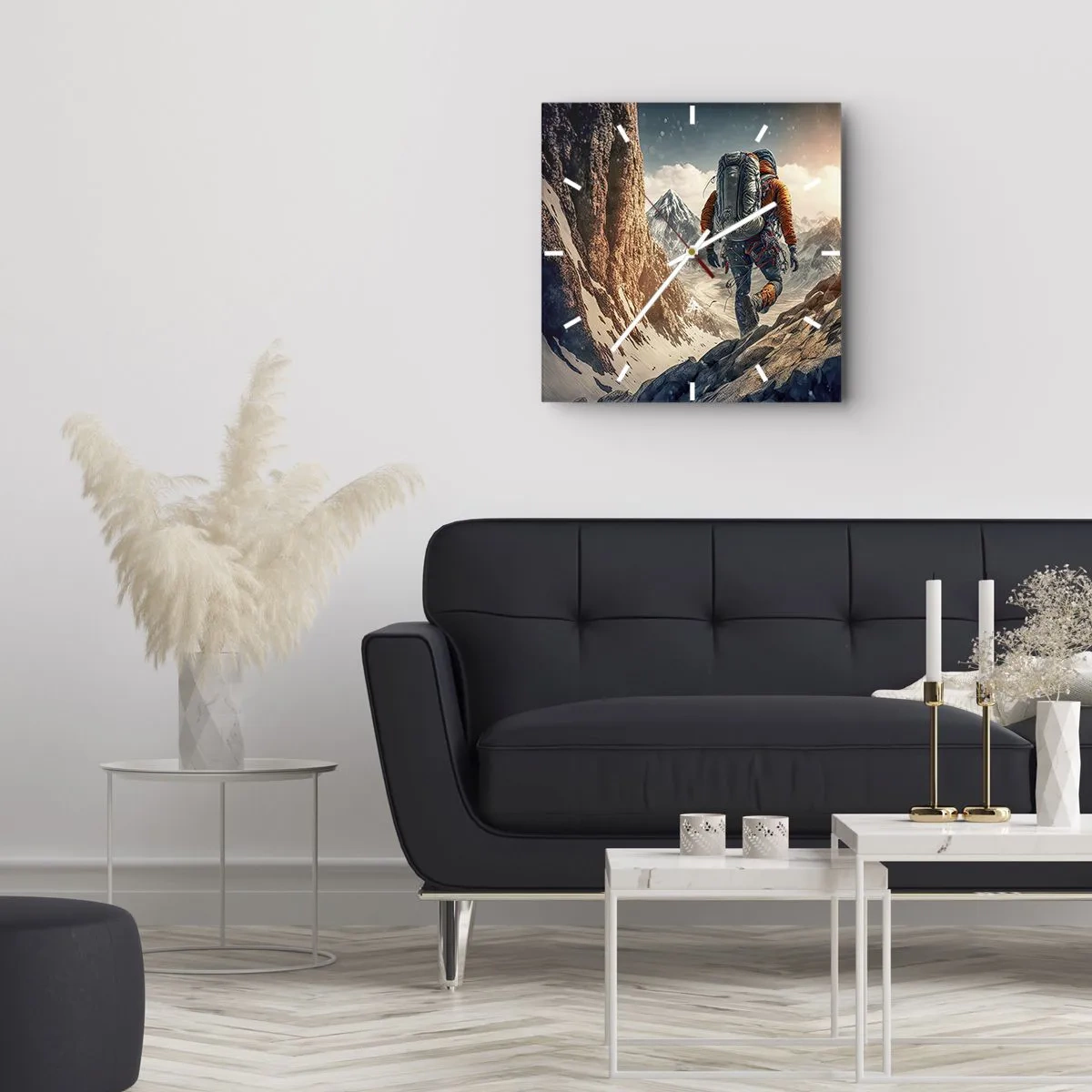 Ceas de perete - Ceas pe sticlă - Războinic singuratic - 30x30 cm