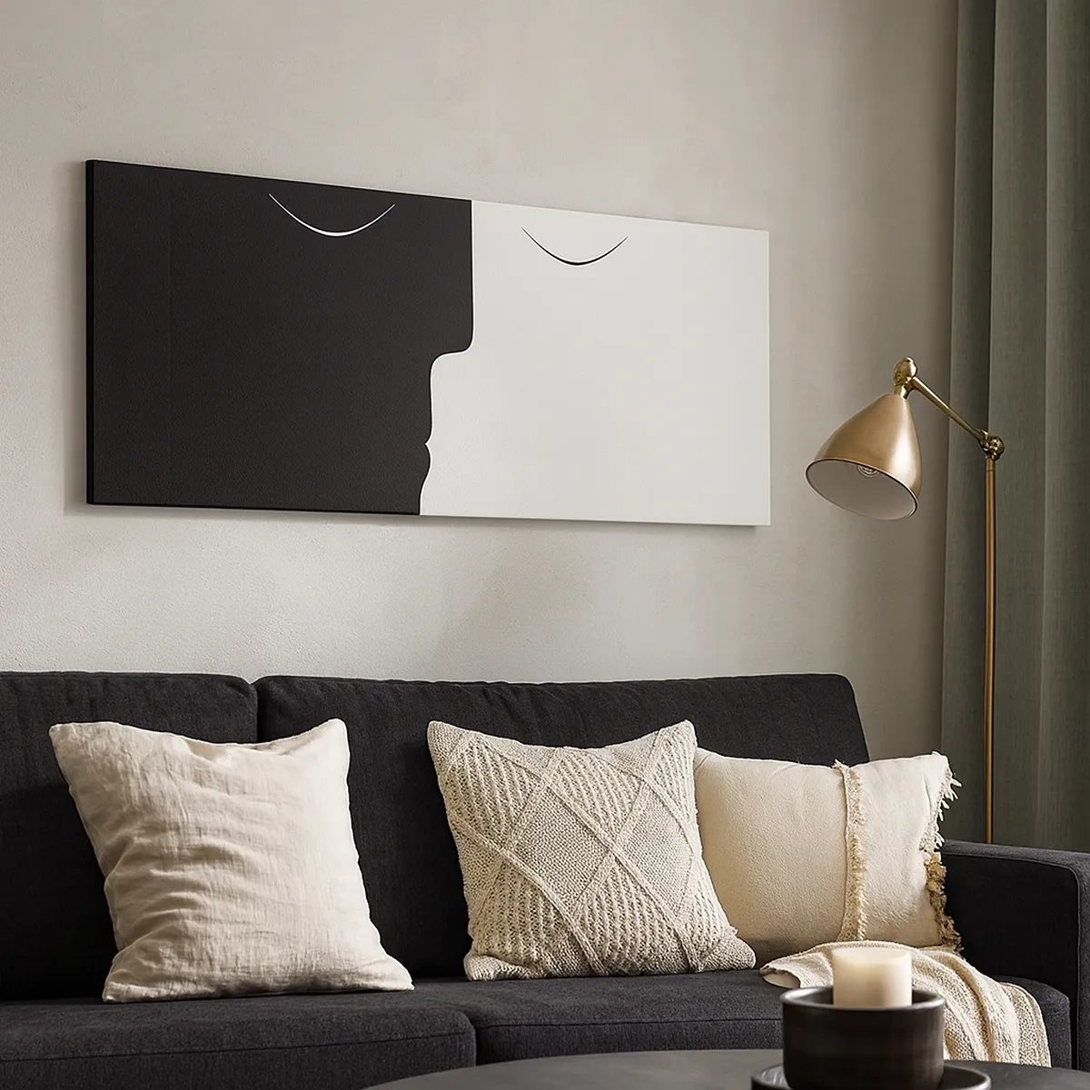 Tablou pe pânză - Unitatea contrariilor - 30x30 cm