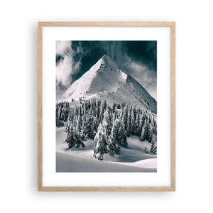 Poster în ramă de stejar deschis - Țara zăpezii și a gheții - 40x50 cm
