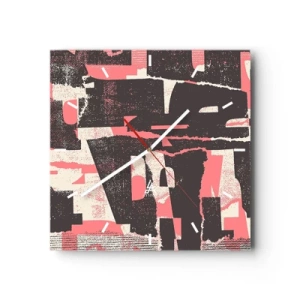 Ceas de perete - Ceas pe sticlă - Toată această agitație - 30x30 cm